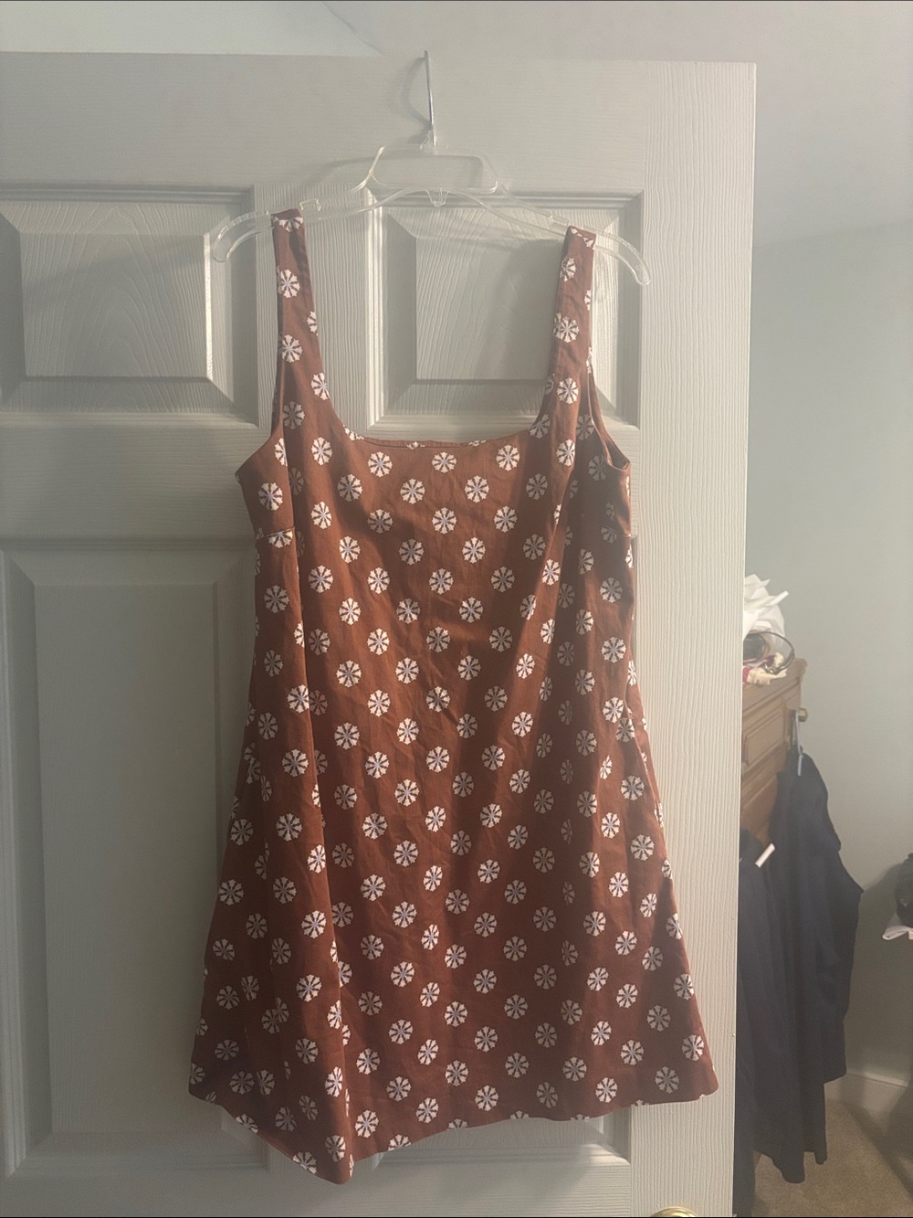 Maeve Rust-Brown Floral Mini Dress